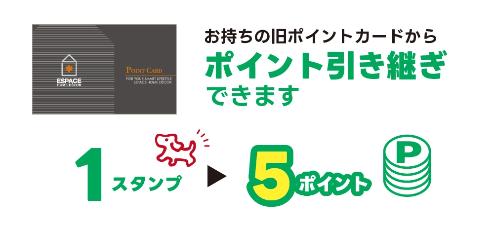 ポイント引き継ぎできます